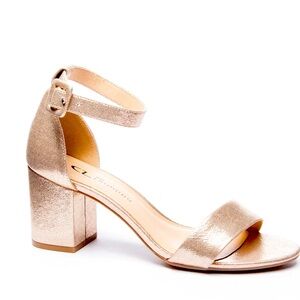Chinese Laundry gold block heel sandal